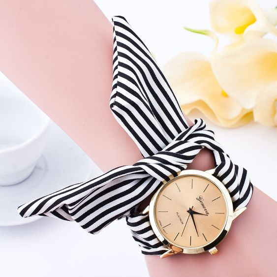 Striped watch